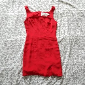 Red Silk Minidress